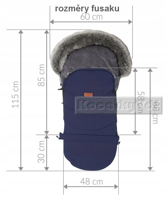 Luxusní fusak Eskimo šedá